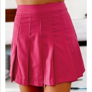 NanaMacs Pink Pleated Mini Skirt